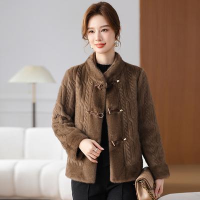 Middle-aged Women's New Fur Coat Mother Fashionable Winter Clothing Imitation Mink Velvet Temperament Fur Top Winter Style