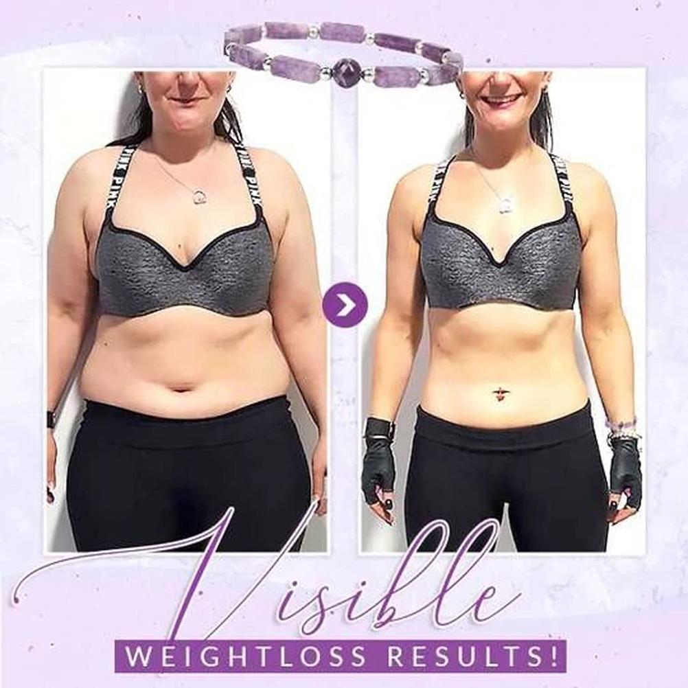 2PCS Amethyst Body Purify Bracelet Crystal  Bracelet Slimming Natural Amethyst Bracelet Jewelry for Woman