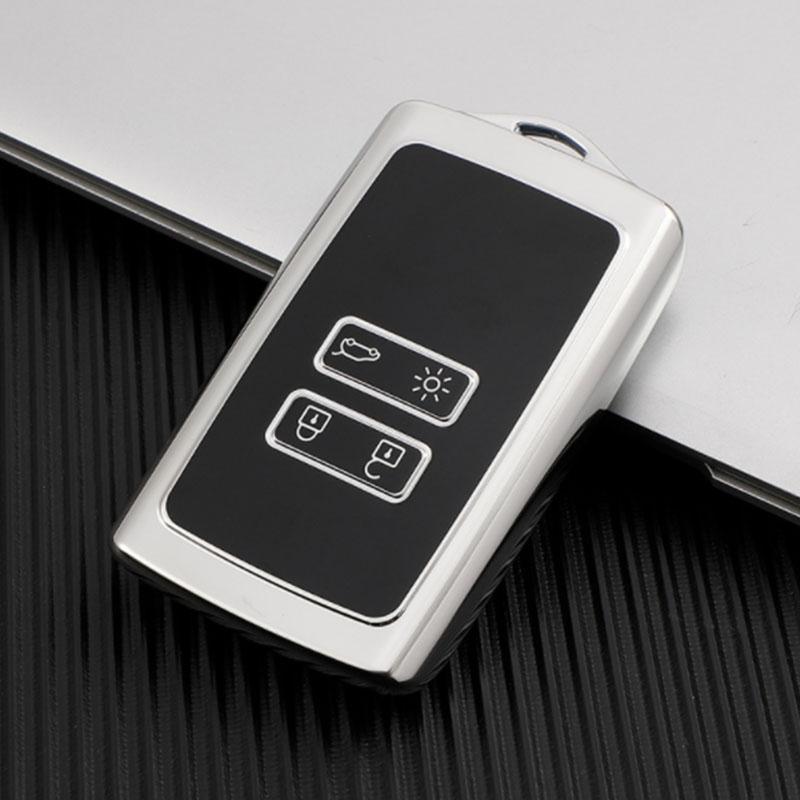 TPU Car Key Case Cover for Renault Koleos Kadjar Megane Talisman Captur Espace Clio 4 Button Key Shell Fob Protector Accessories