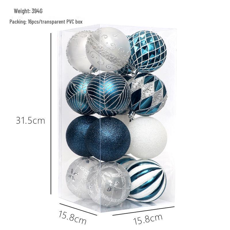 Hand-Painted Christmas Ball Set - 8cm Tree Ornaments & Decorations