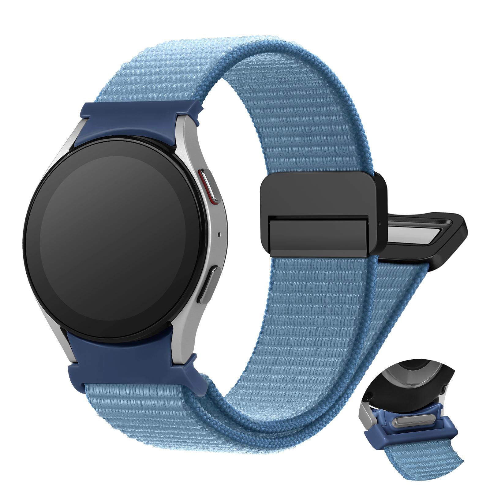 

No gaps Band For Samsung Galaxy Watch 7 FE 6 4 Classic 5 pro 44mm 40mm 47mm 43mm 45 Magnetic nylon bracelet Galaxy Watch 7 Strap Galaxy4 classic 46mm