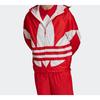 Adidas Originals Big Trefoil Stripe Logo Hoodie Men Sportswear Red FM7076