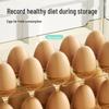 Food-Grade PET Egg Storage Box, 30-Egg Capacity, Flip Refrigerator Door Shelf