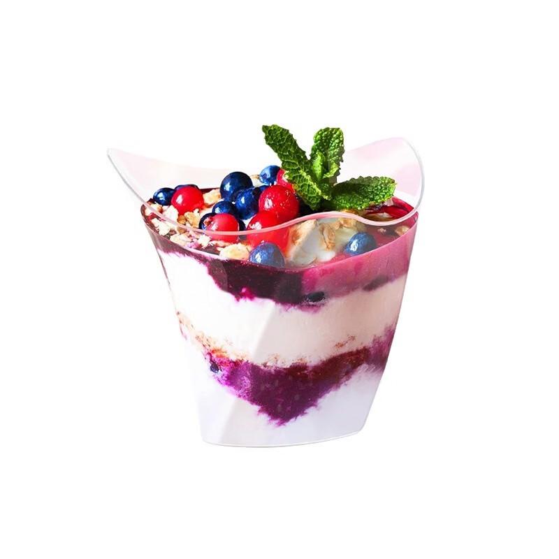 120ML Disposable Plastic Mousse & Pudding Cups with Spoons