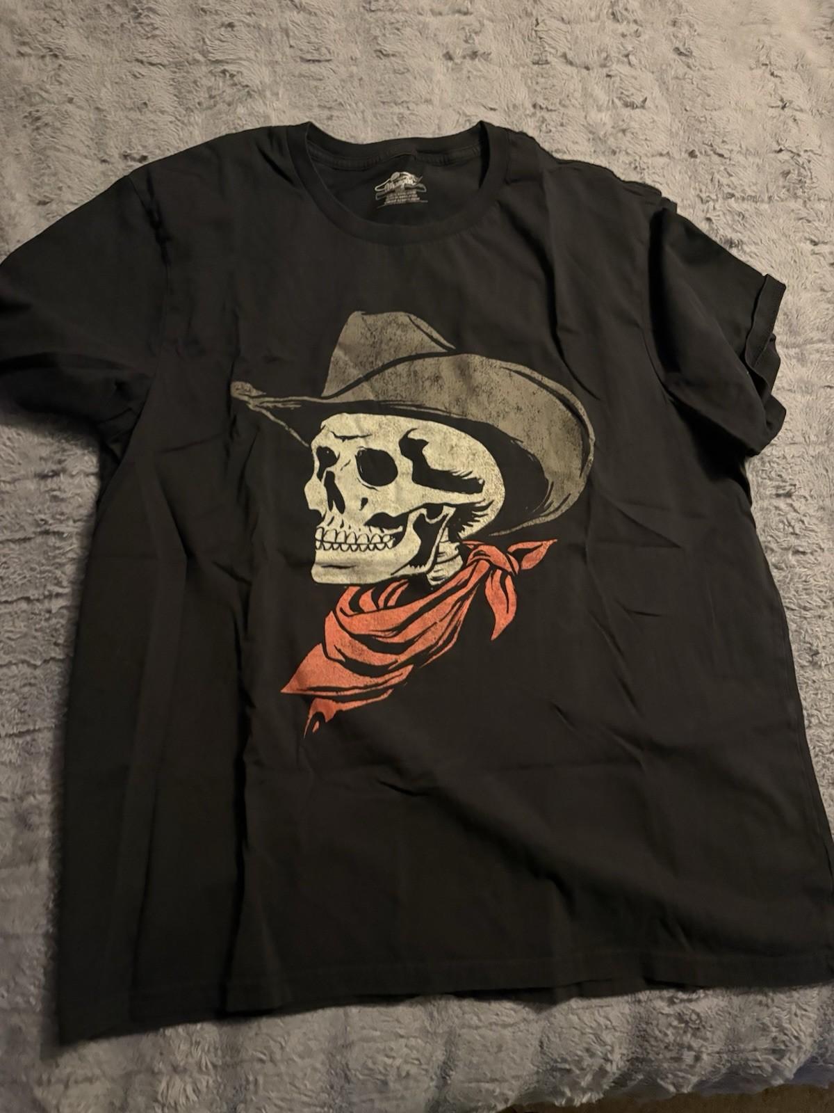Wrangler Graphic Shirt Medium Cowboy Skeleton Western S разноцветный