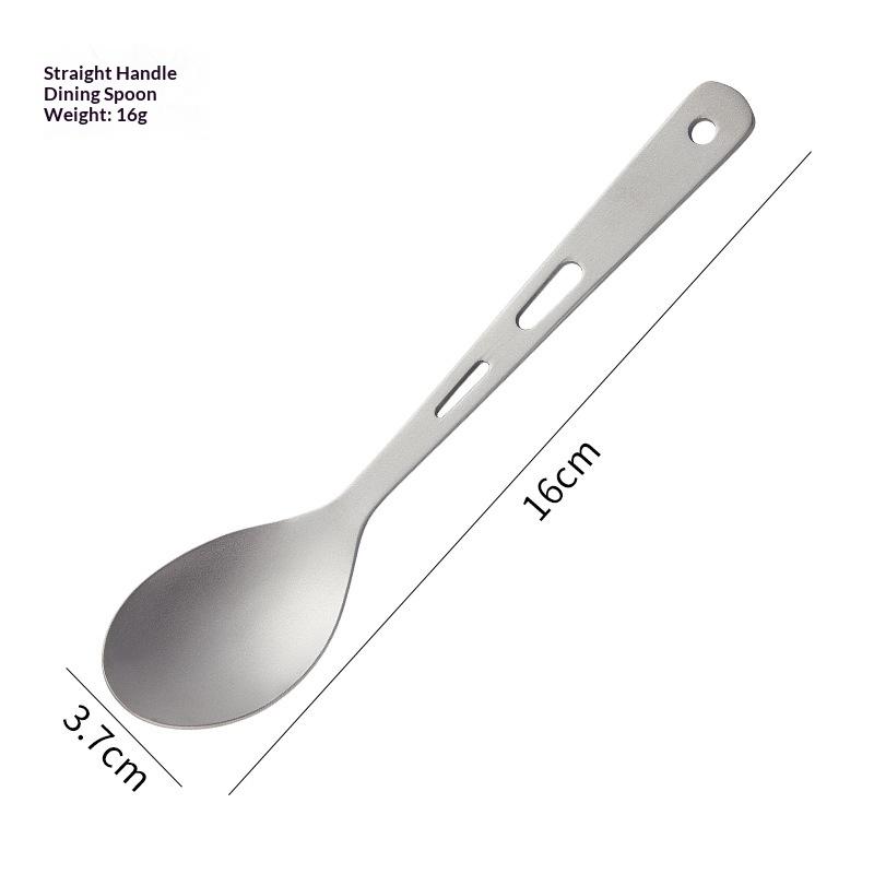 2 In 1 Outdoor Titanium Spoon Camping Tableware Portable Bottle Opener Camping Picnic Dinner Spork Fork For Travel Backpacking