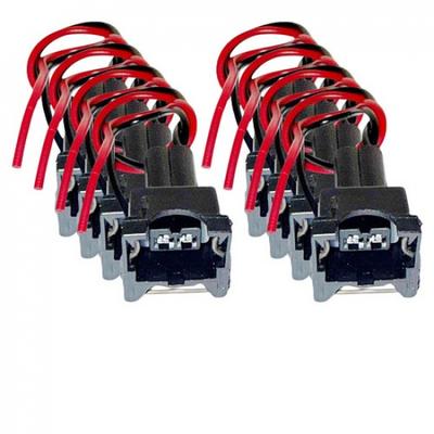 Set of 8 Fuel Injector Connector Wiring Plugs Clips Fit EV1 OBD1 Pigtail