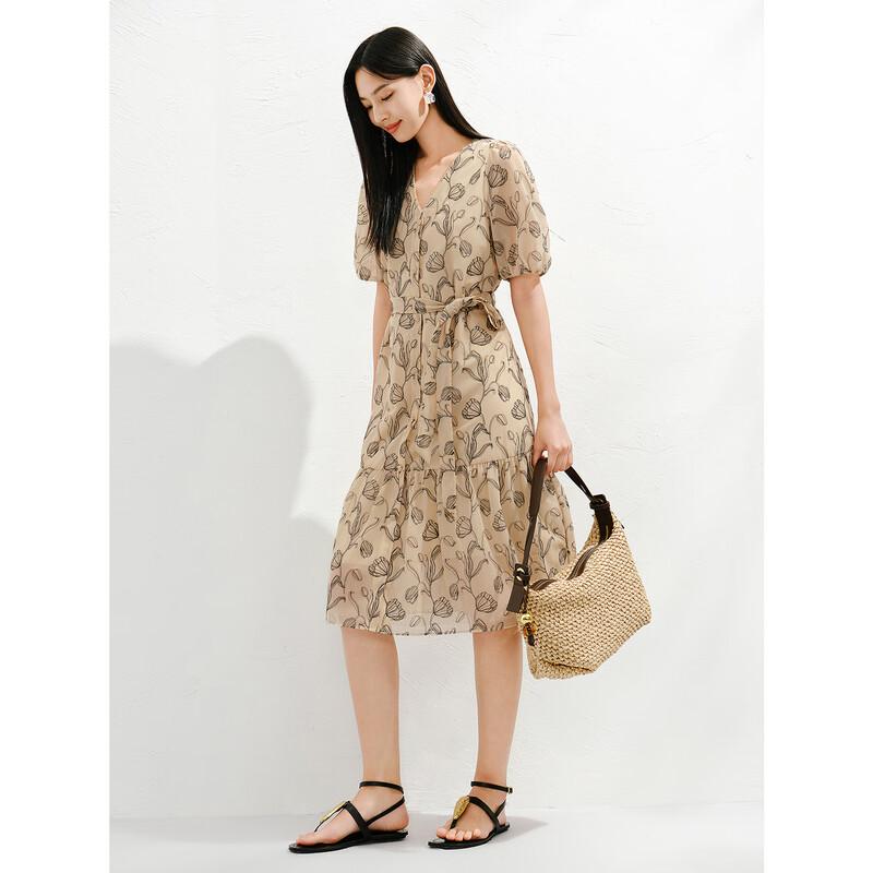 

JUZI Annakou Women s Elegant Embroidered Lace V-Neck Midi Dress 2XL