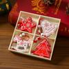 Wooden Painted Cartoon Christmas Tree Ornaments