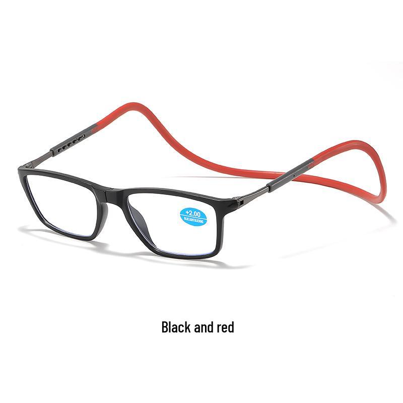 

Magnetic Neck Reading Glasses with Anti-Blue Light, Unisex Design, High-Definition Lenses, and Soft Silicone Strap to Prevent Loss. Anti-Blue Light +250