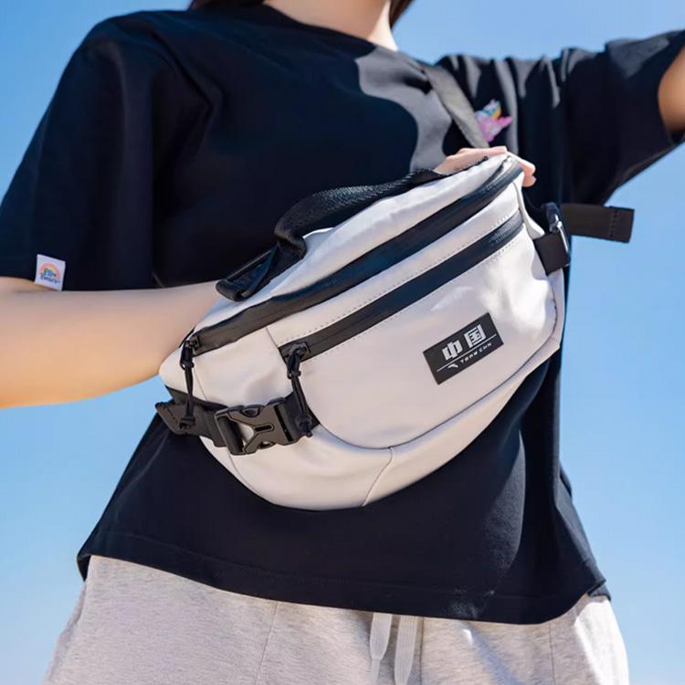 Anta China Ice And Snow Fashion Running Fitness Sports Crossbody Bag Unisex Bags White 192227133-2