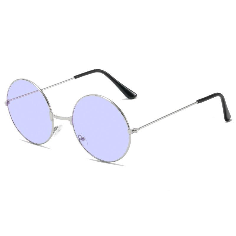 New Round Sunglasses Fashion Disco Hippie Women Men Circle Glasses Sun Glasses Metal Frame Eyewear Accessories Uv400 2024