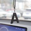 Rhinestone Ceramic Cross Pendant for Car Mirror Decor