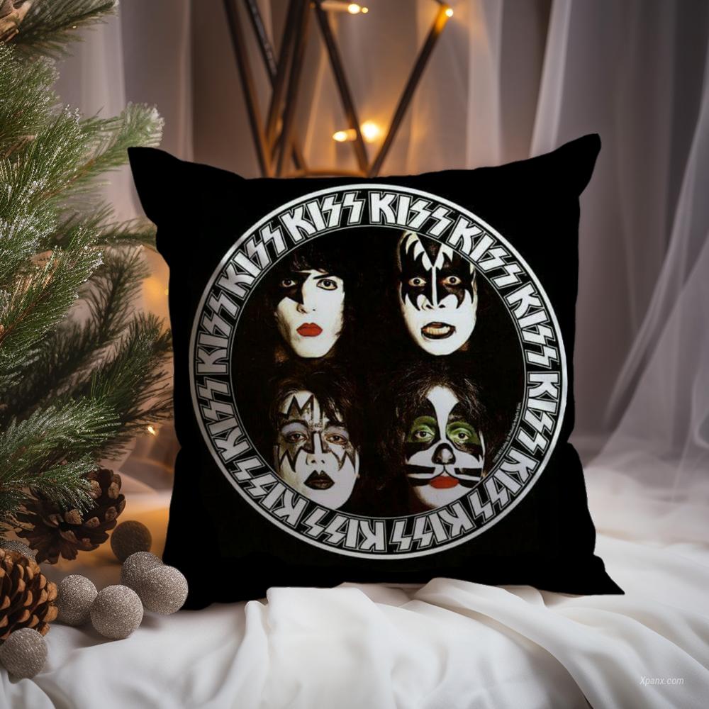 Rock K-Kiss Band Music Cushion Cover Premium Comfort Reversible Pillow Cove -Two in One Design for Any Room & Car Interior