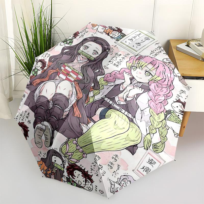 

1pc Automatically Opening Umbrella with 8-Bone Iron Frame - Festival Gift for Demon Slayer Fans, Travelers, and Daily Use.U060