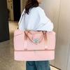 Wet Dry Separation Sports Fitness Bags Oxford Storage Handbag Portable Carry On Travel Bag  Outdoor