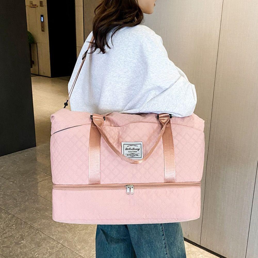 Wet Dry Separation Sports Fitness Bags Oxford Storage Handbag Portable Carry On Travel Bag  Outdoor