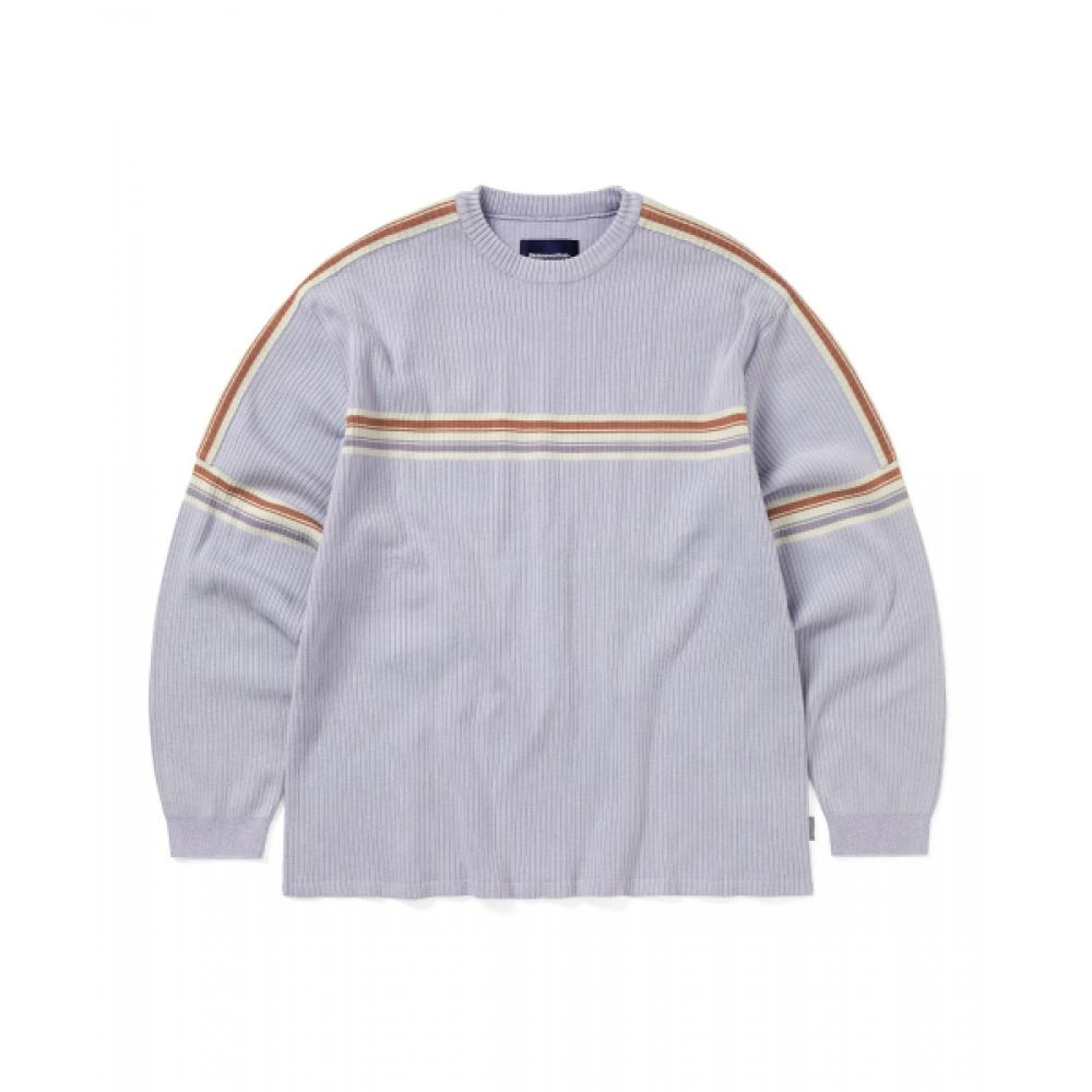 ThiSiSneverthat Striped Knit L S Top Lavender S