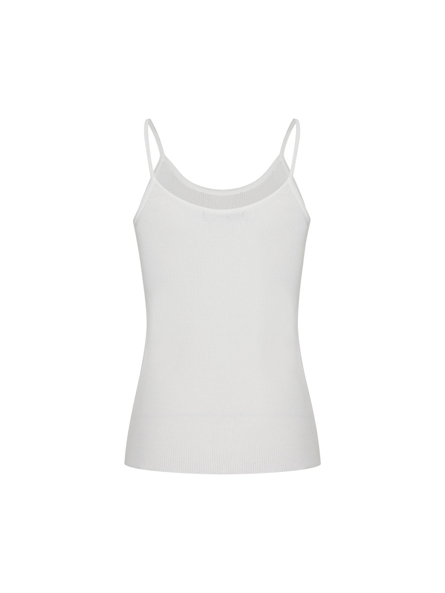 Calate Icon Sleeveless Knit Top - White White/M