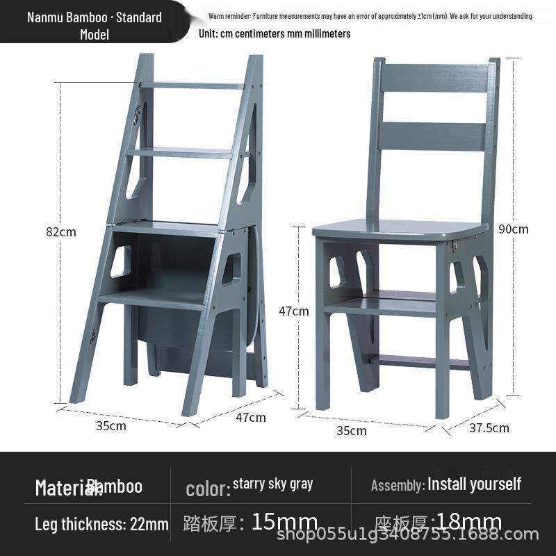 Multifunctional Folding Ladder-Stool with Storage (4-Step)