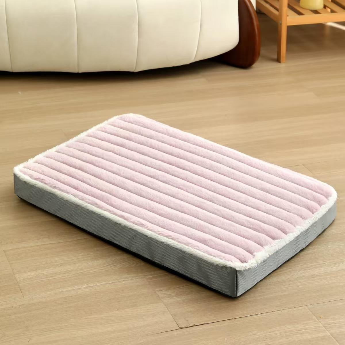 

Winter Warm Dog Beds Mats for Small Medium Dogs Comfortable Dog Bed Sponge Foam Pet Bedding Crate Bed Pet Sleeping Supplies S 50X40X8 CM светло-фиолетовый