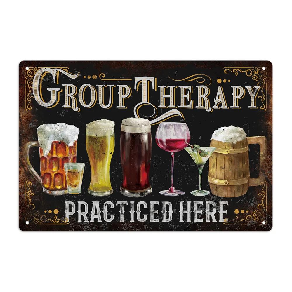 FJ Vintage Bar Signs Bar Decor Funny Bar Open Metal Signs for Home Bar Man Cave Decor Signs 20x30 Cm Retro Bar Metal Iron Signs