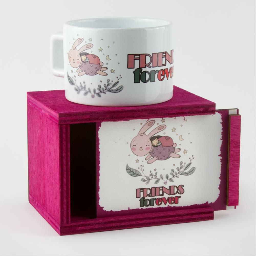 

Друзья навсегда (Друзья навсегда) Фигурная деревянная кружка в коробке