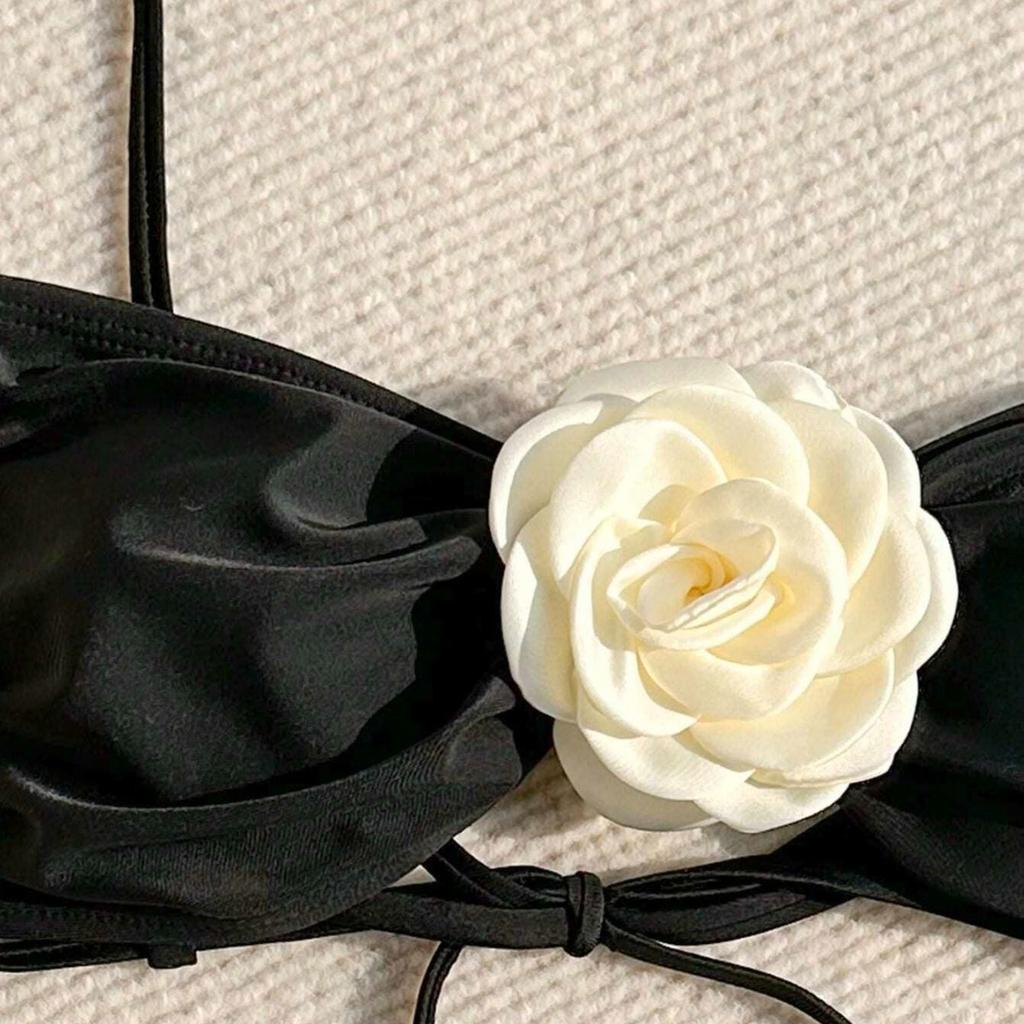 Europäischer und Amerikanischer Neuer Bikini-Badeanzug Mit Kordelzug-Trägern Und Sexy High-Waist-Slip Damen-Bikini