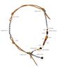 Runds 360 Karen Silver Brown Mix Necklace