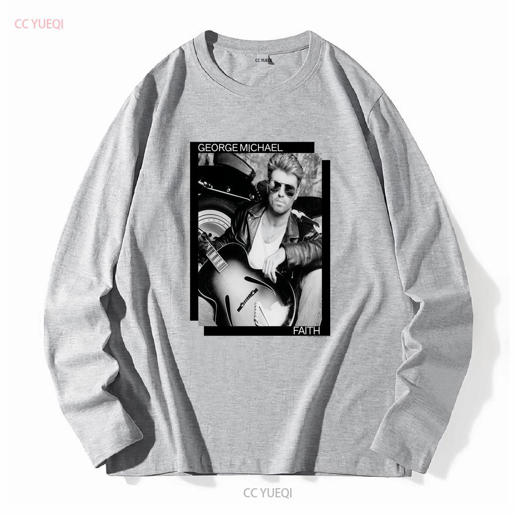 George Michael Faith T Shirt Cotton All Sizes EL066 Vintage Washed Streetwear Homme Designer Clothes Stylish Casual Stretched