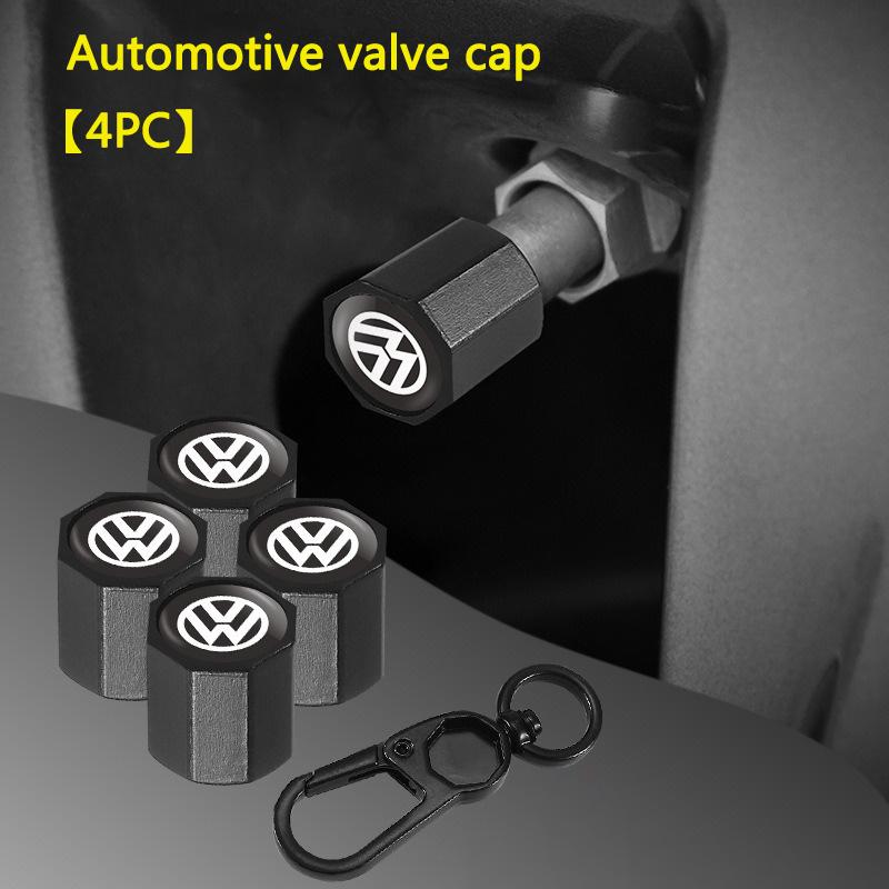For Volkswagen b34pcs Car Tyre Valve Cap Bolt-on Nozzle Dust Cap Wheel Valve Cap For Volkswagen VW Golf GTI Tiguan Jetta Transporter Passat T5