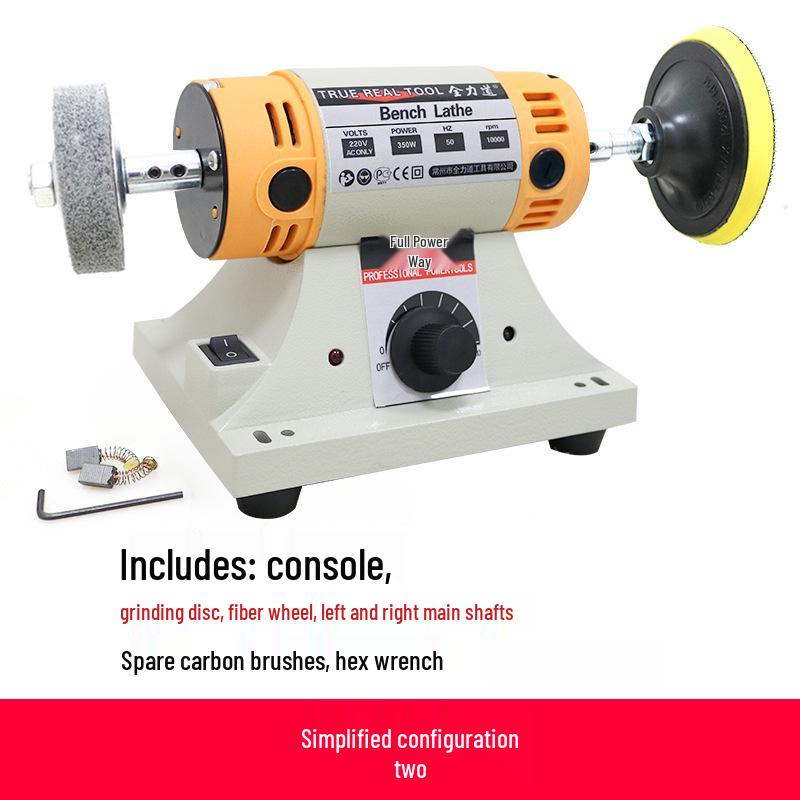 Compact Electric Bench Grinder for Woodworking, Jade Cutting, Engraving, Polishing, and Grinding Wheel Tasks.