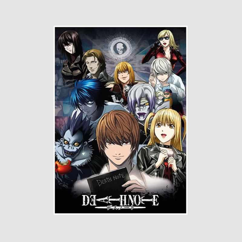 

Класичний японський плакат Death Note Мультяшна фігурка L Ретро білі паперові плакати та принти Живопис Домашній декор Бар Вітальня Фреска 30x21cm