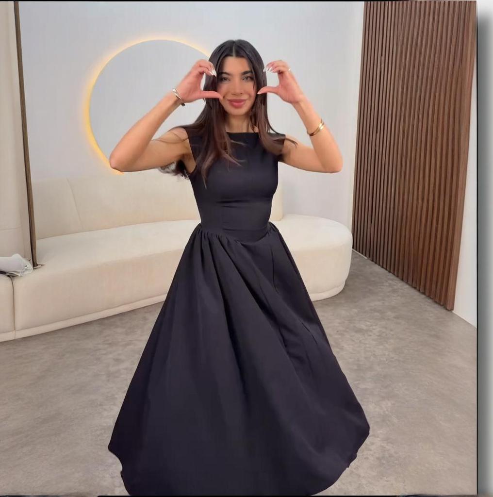 2025 Summer European & American Sleeveless Sexy Slim Fit Midi Dress for Women