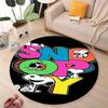 Cute Peanuts Snoopy Round Rug Anti-Skid Floor Carpet for Living Room Bedroom Children Room Home Decoration
