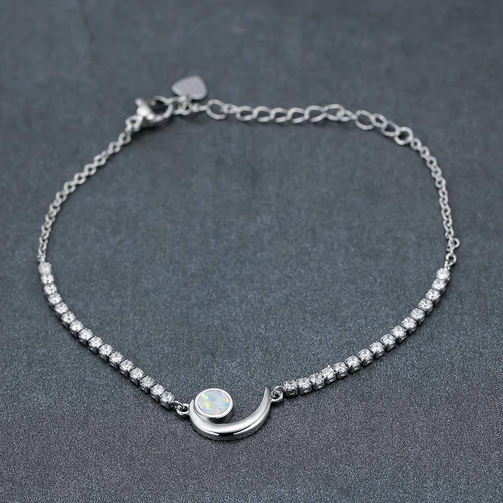 New Personalized Rose Gold Circular Crescent Diamond Inlaid Baita Bracelet