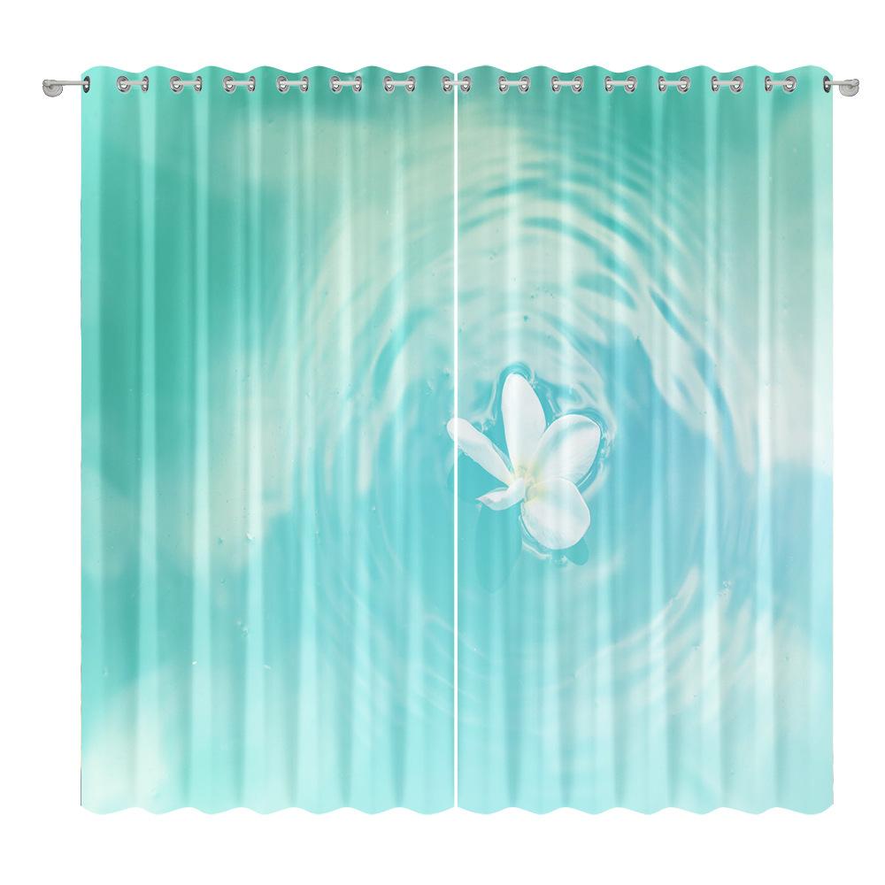 Landscape Curtain Cloth Bedroom Living Room Balcony Blackout Curtain Office Hotel Insulation Curtain