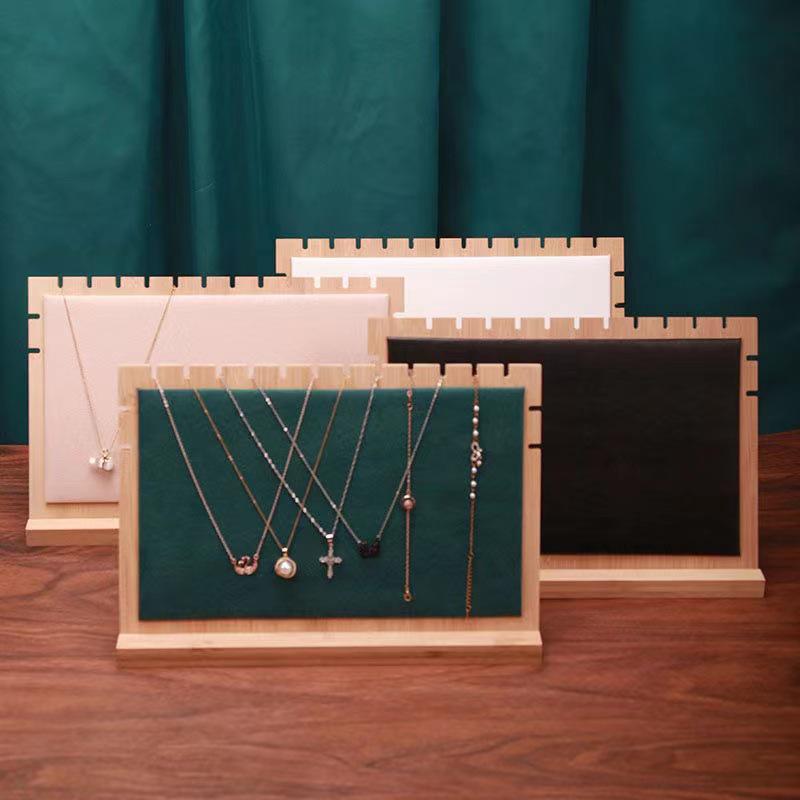 Bamboo Jewelry Display Stand for Necklaces and Earrings
