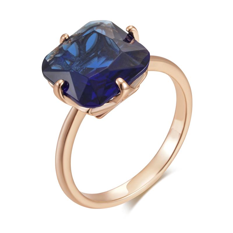 

Квадратные синие большие циркониевые женские кольца золотые обручи простые геометрические украшения для вечеринок повседневные аксессуары 10 синий