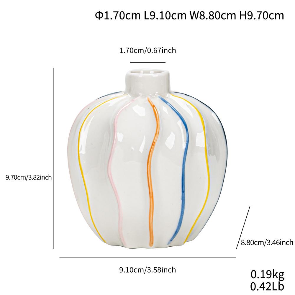 Simple Small Vase Ceramic Handicrafts Desktop Flower Arrangement Creative Home Decoration Ornament