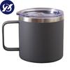12oz Vacuum Mug Heat-resistant Leak-proof Double-layered Lidded Stainless Steel Coffee Milk Water Mug Office Supplies