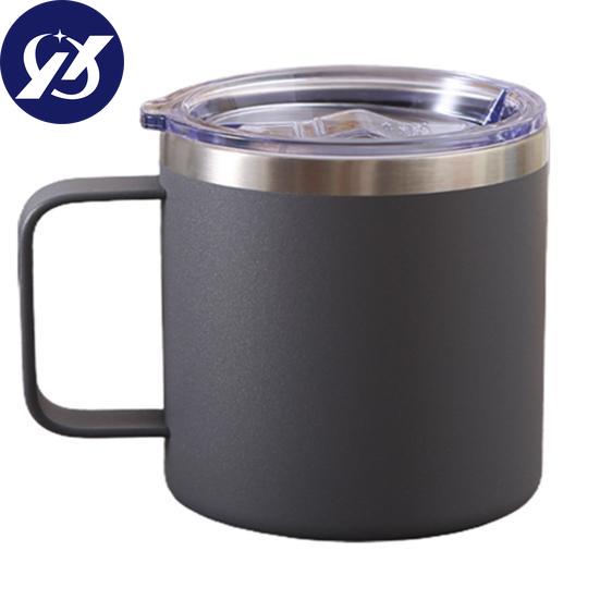 12oz Vacuum Mug Heat-resistant Leak-proof Double-layered Lidded Stainless Steel Coffee Milk Water Mug Office Supplies