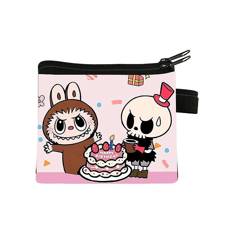 1 PC New LaBuBu Cute Cartoon Coin Purse Wristlet Bag Cartoon Wallet Mini Zipper