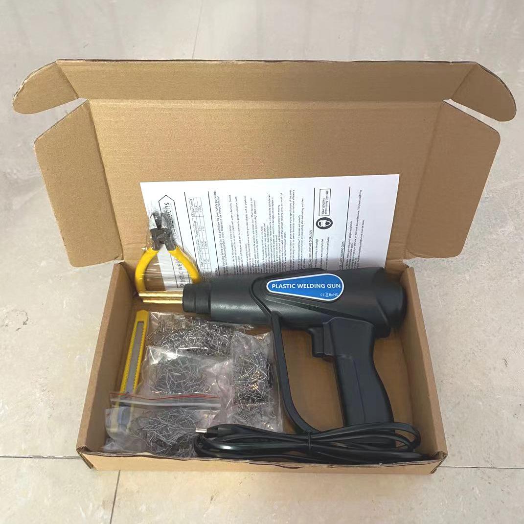 

70 Вт Пластиковый сварочный аппарат 200 шт. Горячий степлер Комплект для ремонта бампера Паяльник для ремонта пластика Ремонт бампера автомобиля Сварочный инструмент UK Plug