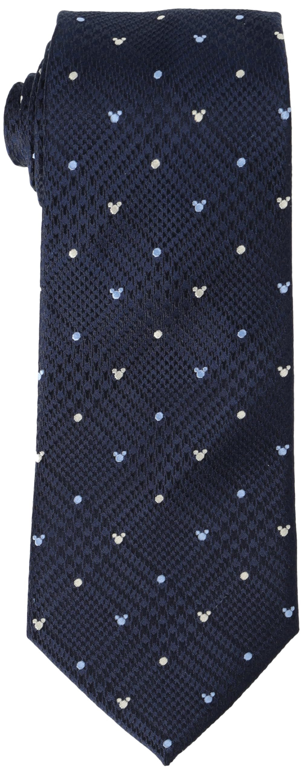 [Disney] Mickey Mouse Necktie, Glen Plaid Pattern, DN906546, Navy