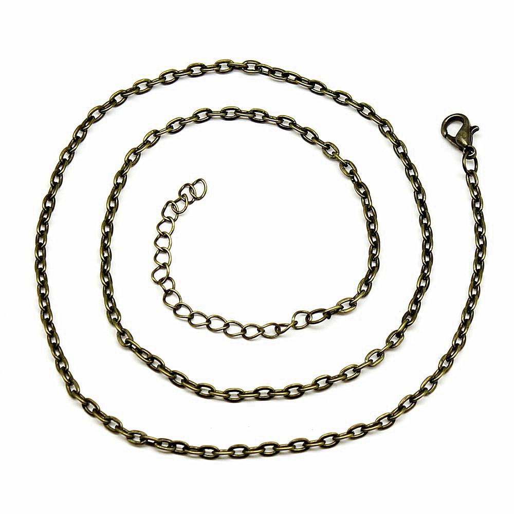 Metal Chain Black Wax Cord Necklace Chains Bulk With Lobster Clasp For Pendants