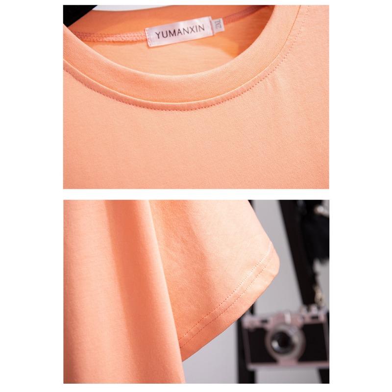 Plus Size Women S Rhinestone Loose Mid Length Short Sleeve T Shirt