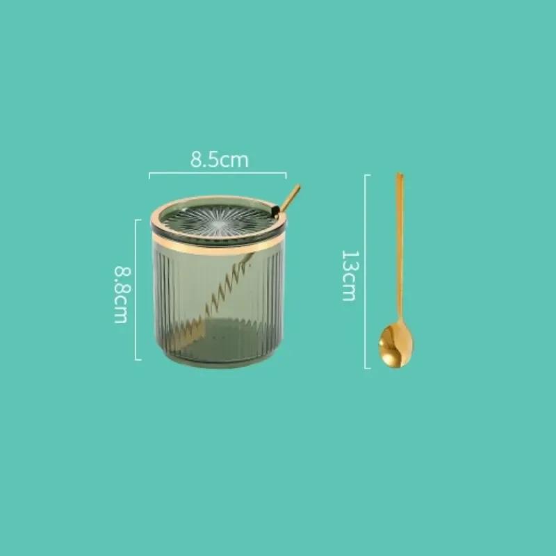 Container Kitchen Seasoning Jar With Spoon Household Kitchen Exquisite Seasoning Bottle Storage container Jar