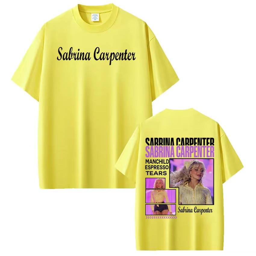 Hot Selling Sabrina Carpenter Tour World Poster Print Tshirt Men Women Loose Casual Oversized Top Soft Cotton Summer New Tee