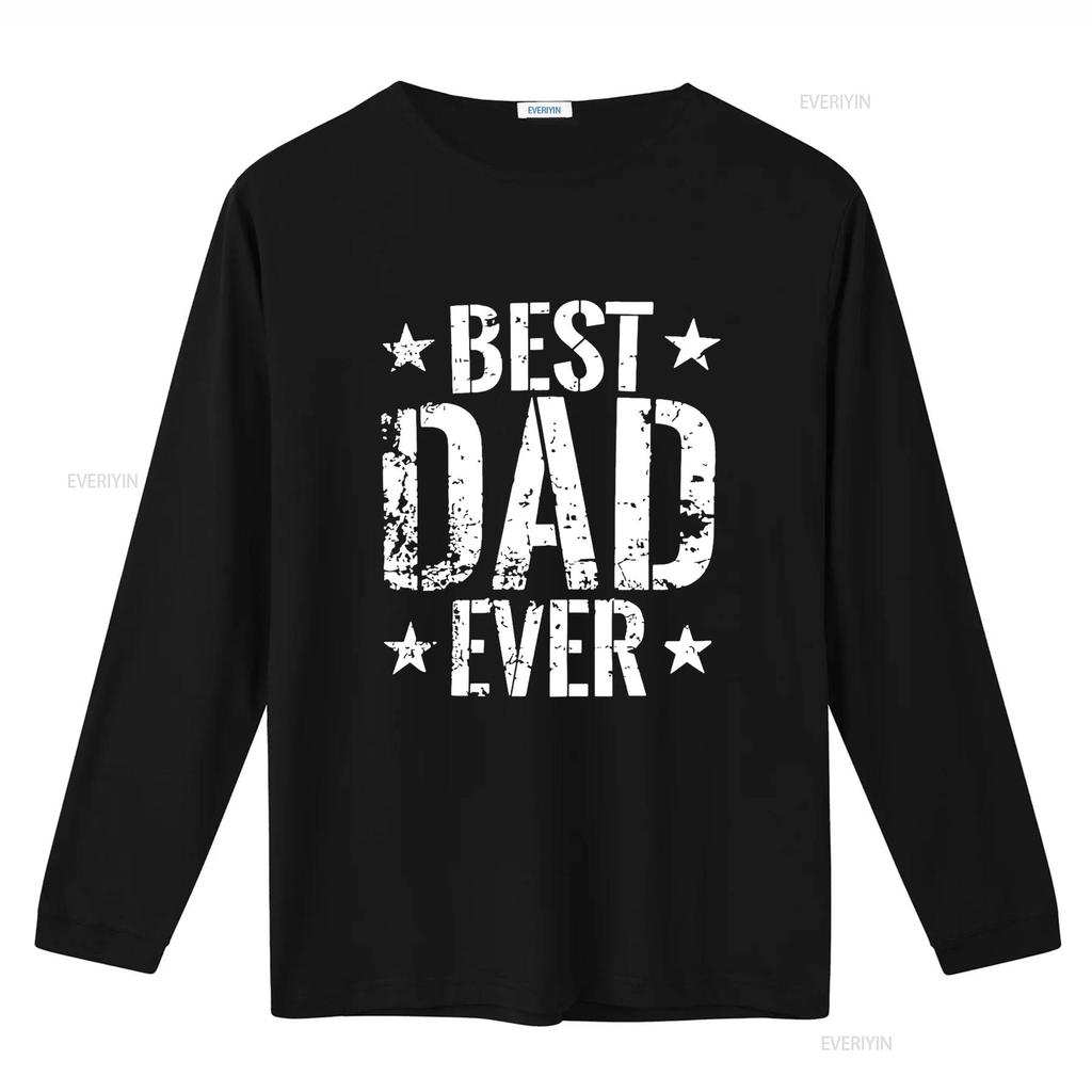 Best Dad Ever T Shirt Funny S for Fathers Day Husband Mens Vintage Washed Graphic Slightly Soft Homme Stretched Unisex